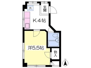 元住吉駅 徒歩5分 2階の物件間取画像